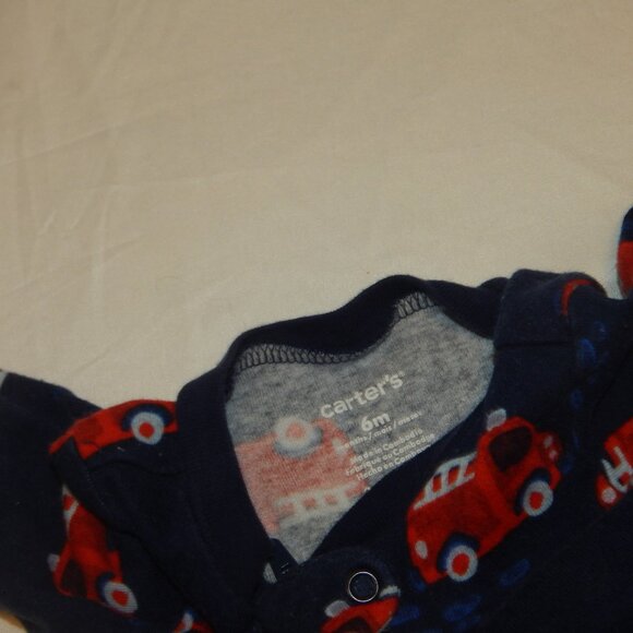 Carter's set of 2 fire truck footies 6 months - Picture 6 of 6